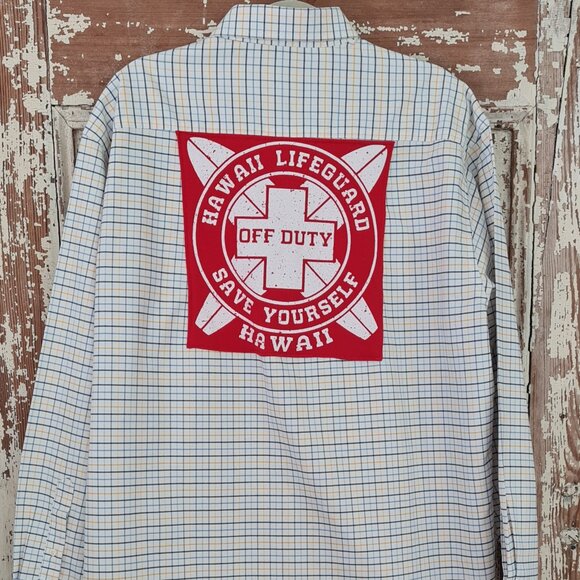 unique Flannel with Patch on the back L - Picture 1 of 6